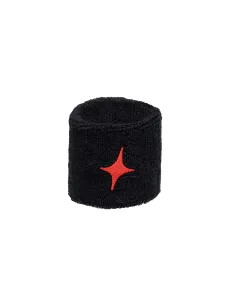 Blister (2 UDS) Muñequera Starvie Negra Star Roja | Ofertas de pádel